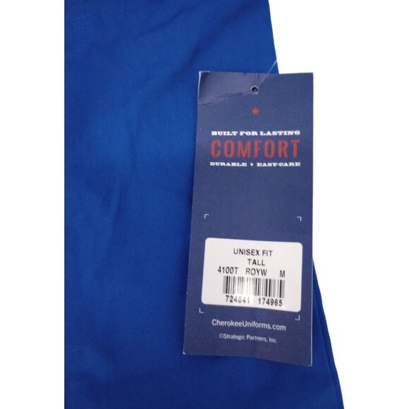 Cherokee Workwear Cargo Scrub Pants Medium Unisex Drawstring TALL 4100T Royal - Picture 6 of 8